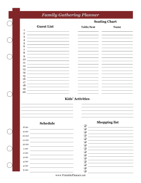 Family Gathering Planner