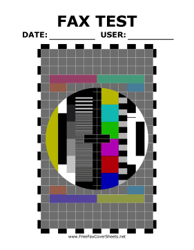 Fax Test BW And Color fax cover sheet
