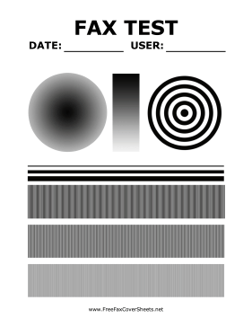 Fax Test fax cover sheet