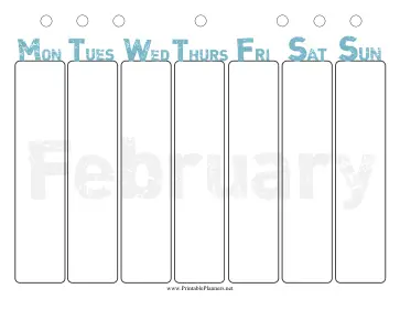 February Weekly Planner