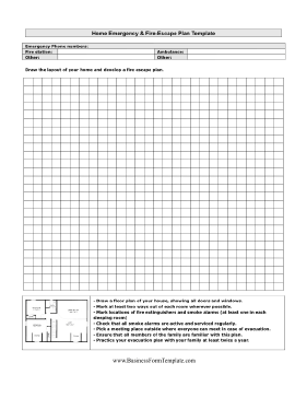 Fire Escape Plan Template