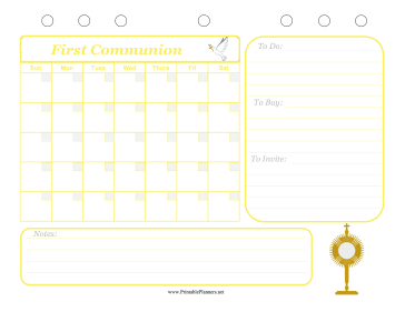 First Communion Event Planner