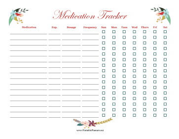 Floral Medication Tracker