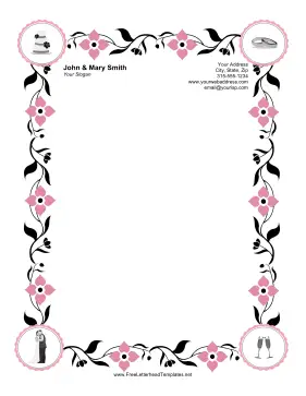 Floral Wedding Letterhead