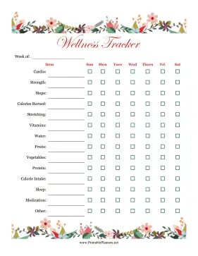 Floral Wellness Tracker