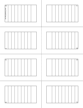 Printable Foldable 8-page Note Paper-Lined