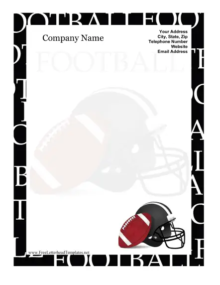 Football Letterhead