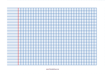 Printable French Ruled-A4-Landscape