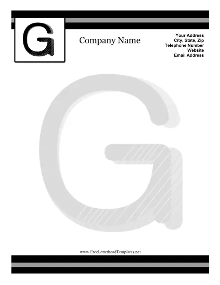 G Monogram Letterhead