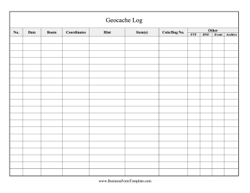 Geocache Log