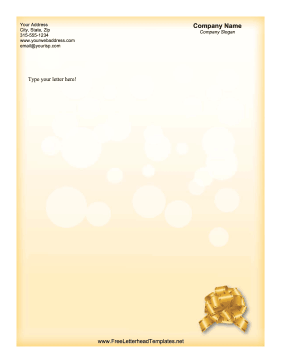 Gold Bow Letterhead