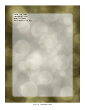 Golden Bokeh Stationery stationery design