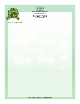 Green Bow Letterhead