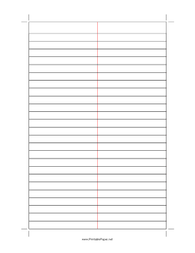 Printable Gregg-ruled Shorthand Paper