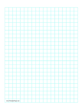 Printable Grid Portrait Letter 1 cm