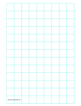 Printable Grid Portrait Letter 2 cm