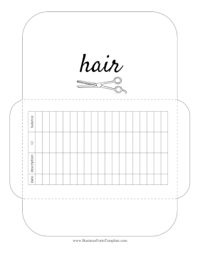 Hair Cash Envelope