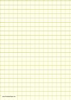 Printable Graph Paper - Light Yellow - Half Inch Grid - A4