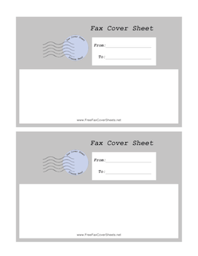 Half Page Postmark fax cover sheet