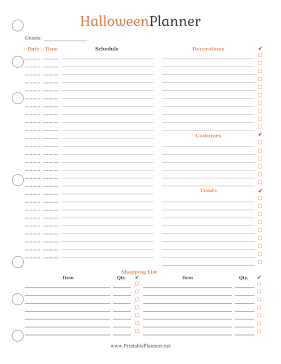 Halloween Planner