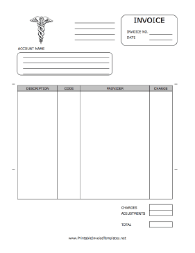 Health Care Invoice Template