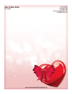 Heart Bow Letterhead