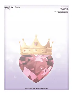 Heart Crown Letterhead