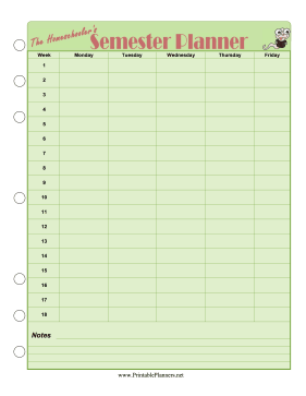 Homeschool — Semester Planner