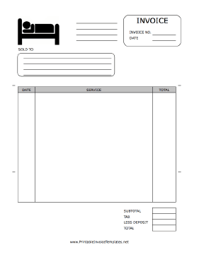 Hotel Invoice Template