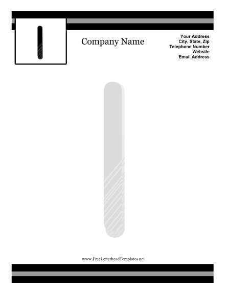 I Monogram Letterhead