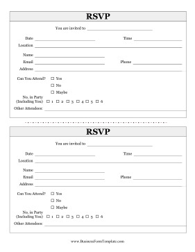 Individual RSVP Form