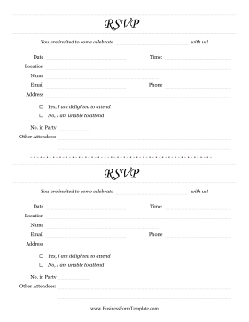 Individual RSVP Form Fancy