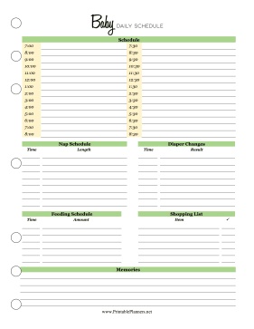 Infant Daily Schedule