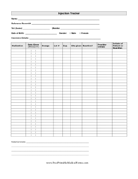 Injection Tracker