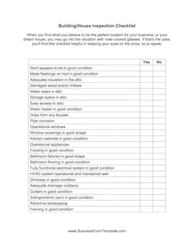 Inspection Checklist