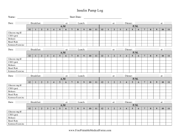 Insulin Pump Log