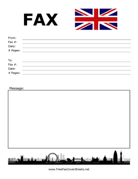 International Fax London fax cover sheet