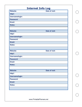 Internet Information Log - Left