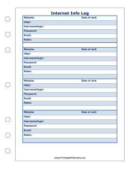 Internet Information Log