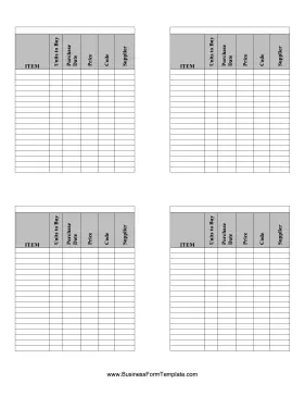 Inventory Cards Management System — BW