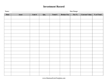 Investment Record