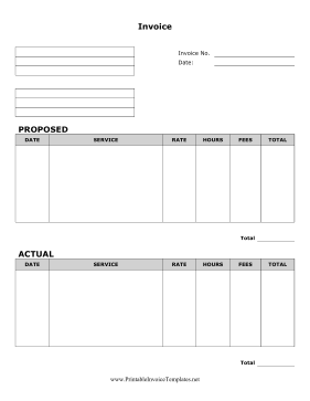 Invoice With Proposal Template