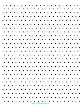 Printable Isometric Dots 1 cm Letter