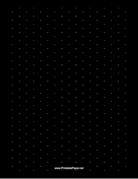 Printable Isometric Paper with Dots Every Half-Inch on a Black Background