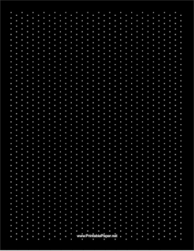 Printable Isometric Paper with Dots Every Quarter-Inch on a Black Background