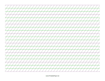 Printable Italic Guide Paper - Landscape