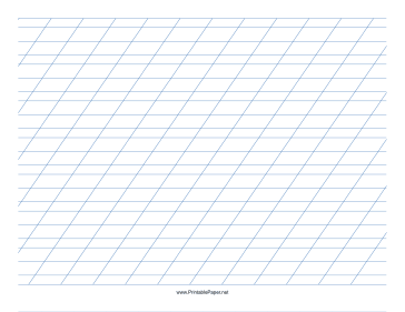 Printable Italic Practice Paper - Landscape