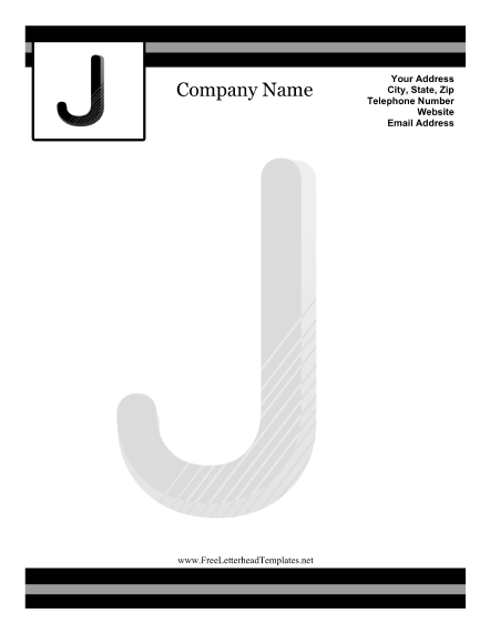 J Monogram Letterhead