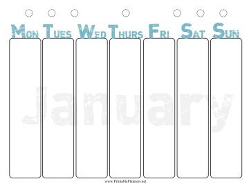 January Weekly Planner