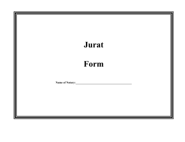 Jurat Form